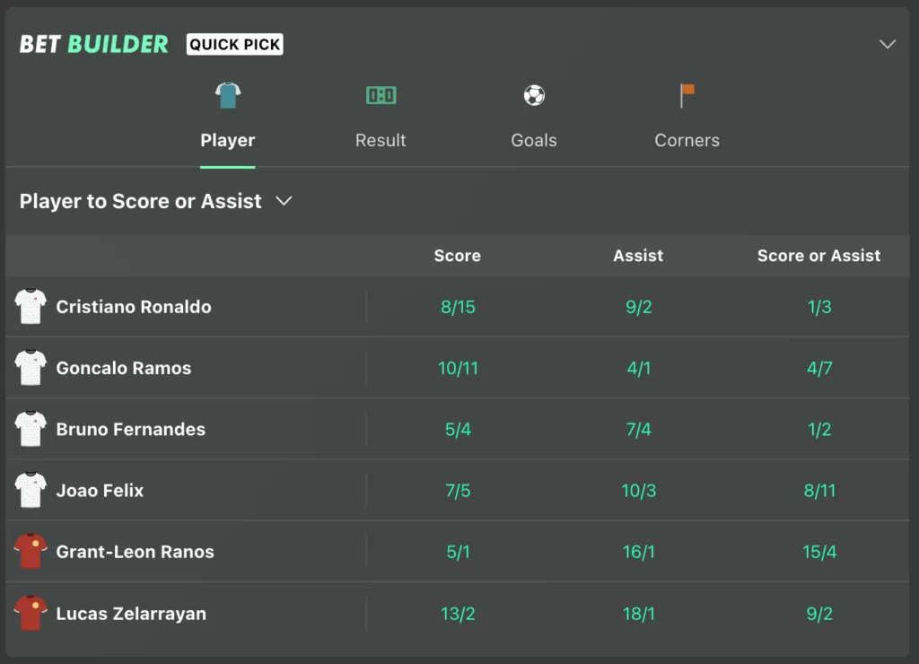 Generatore di scommesse Bet365