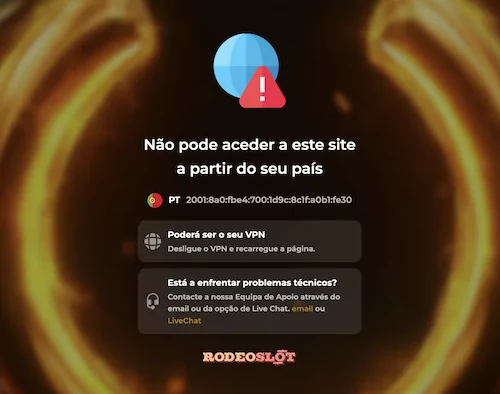 Sito web RodeoSlot bloccato in Italia