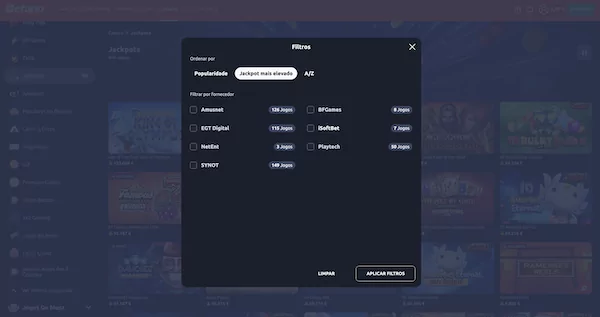 Ordina le slot in base al jackpot più alto