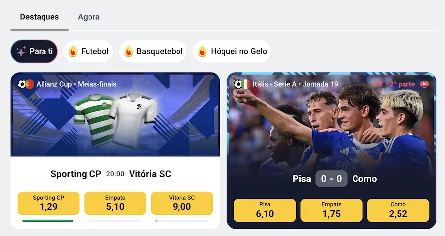Suggerimenti di eventi su Betclic