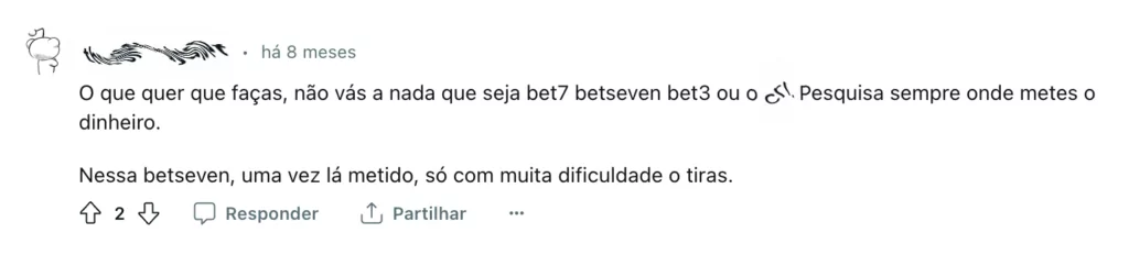 feedback di bet7 su reddit