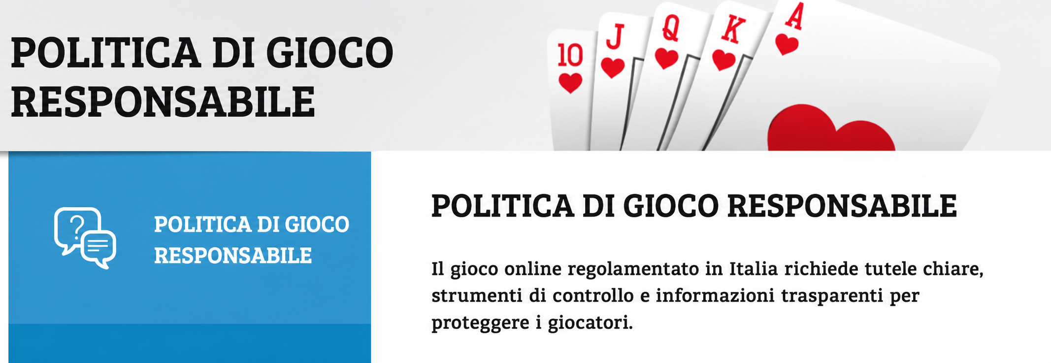 Politica di gioco responsabile in Italia